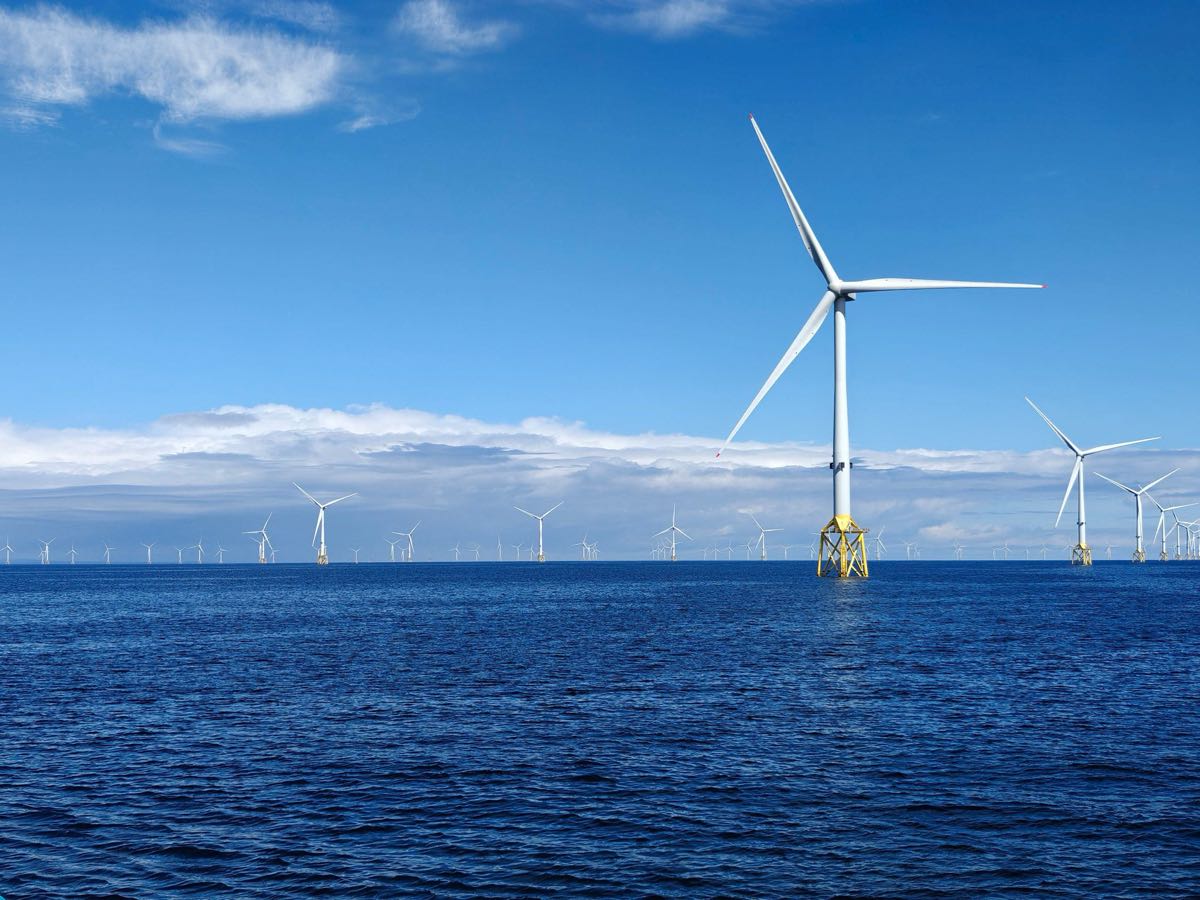 Turbines of the Moray East offshore wind farm